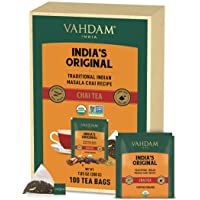 Los mejores  - VAHDAM- Té Chai Masala Original de la India (100 Bolsitas de Té) | ESPECIAS 100% NATURALES- SIN SABORIZANTES AÑADIDOS…